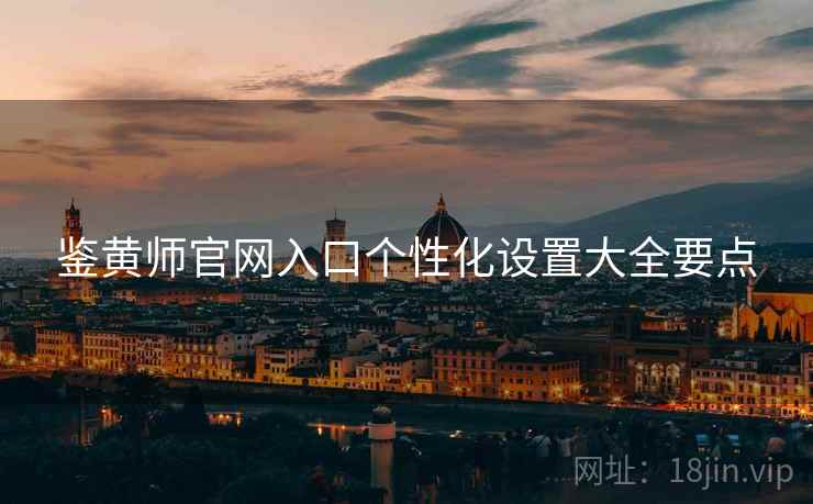 鉴黄师官网入口个性化设置大全要点