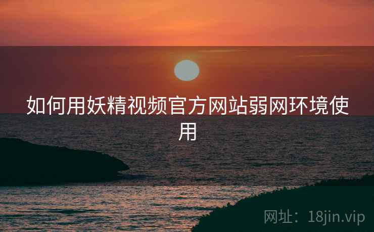 如何用妖精视频官方网站弱网环境使用