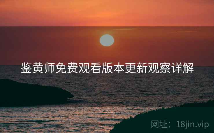 鉴黄师免费观看版本更新观察详解